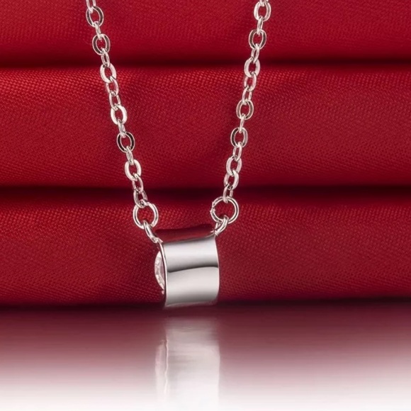 Stainless Steel CZ Necklace - Picture 2 of 6
